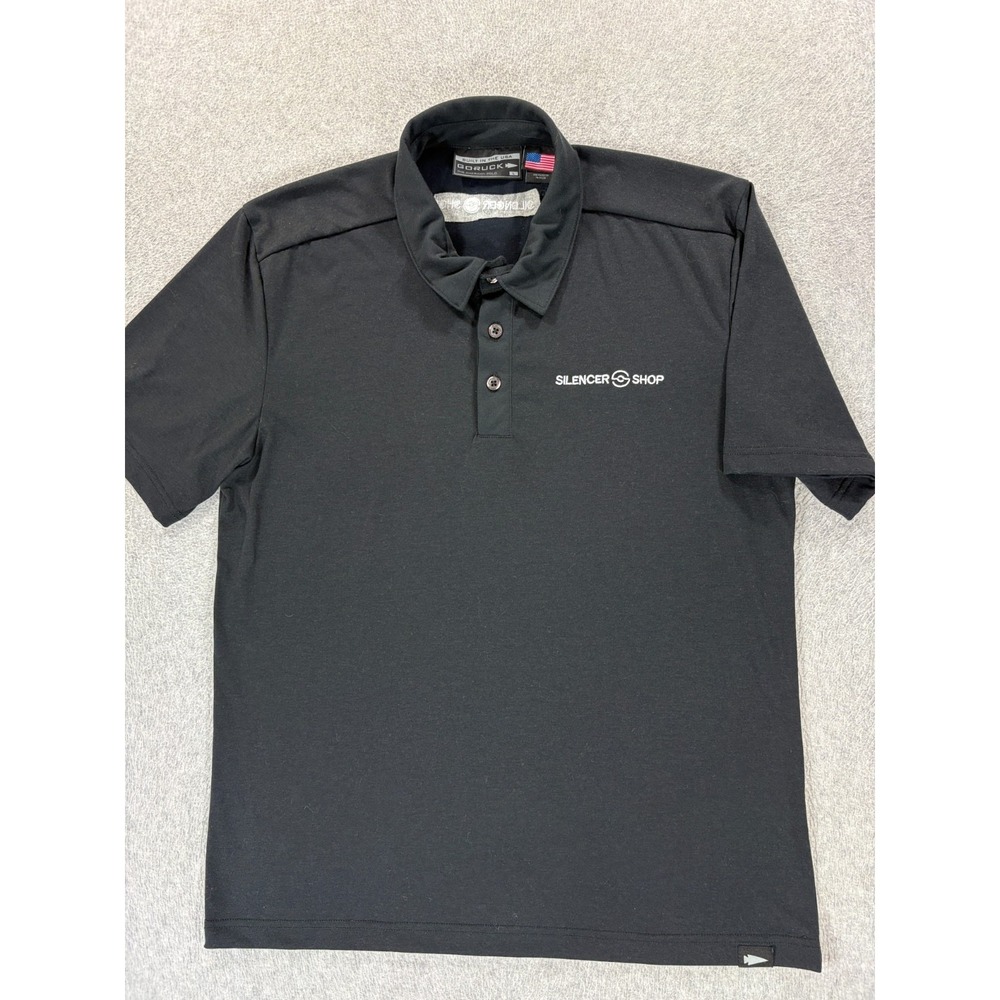 GoRuck Tough 365 Performance Stitched Logo S/S Polo Shirt (Men's Large) Black
